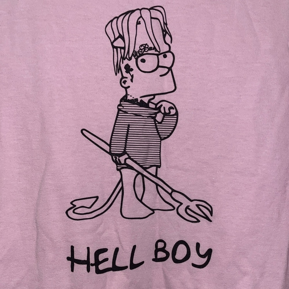 Bart Simpson Hell Boy Pink Graphic Tee - Picture 2 of 4